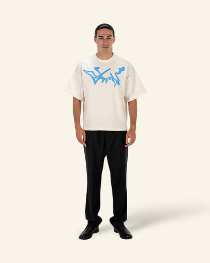 Labyrinth OG “ Oversized Tee “ Off White X Blue