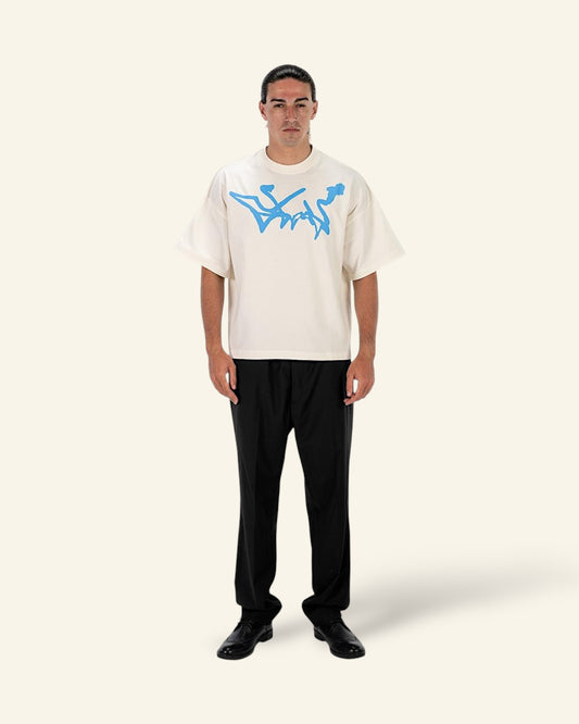 Labyrinth OG “ Oversized Tee “ Off White X Blue
