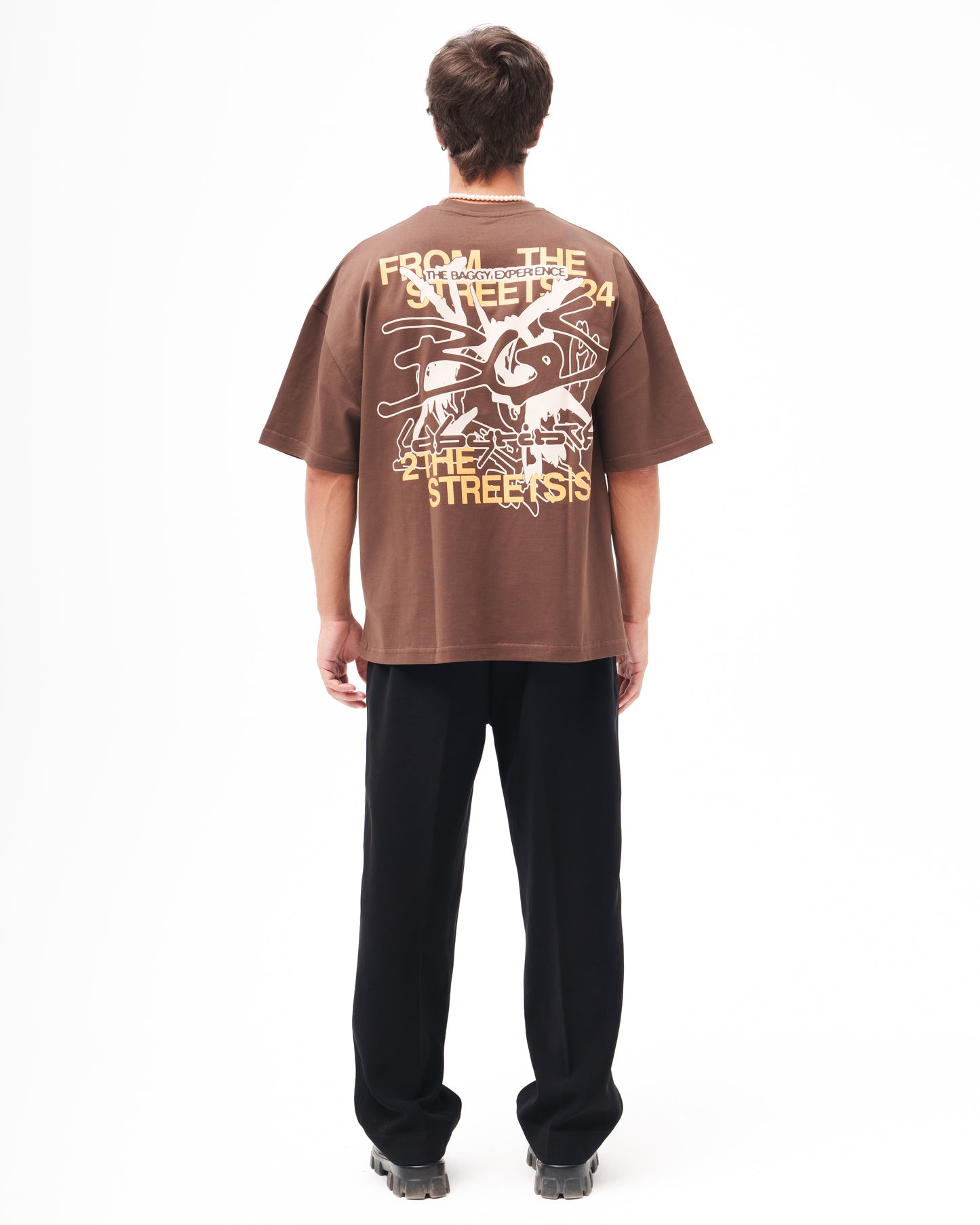 “FROM THE STREETS BROWN” Oversized Tee