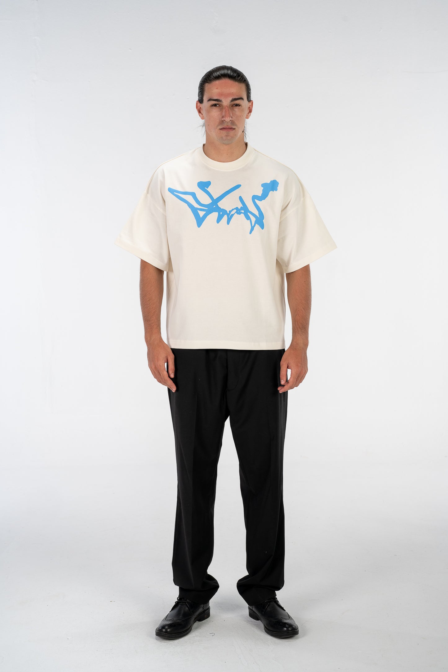 Labyrinth OG “ Oversized Tee “ Off White X Blue