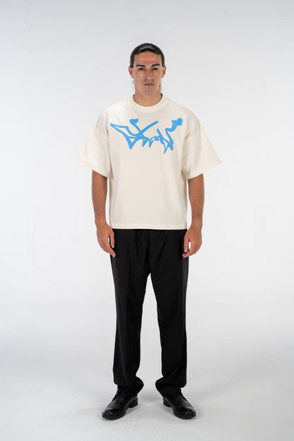 Labyrinth OG “ Oversized Tee “ Off White X Blue