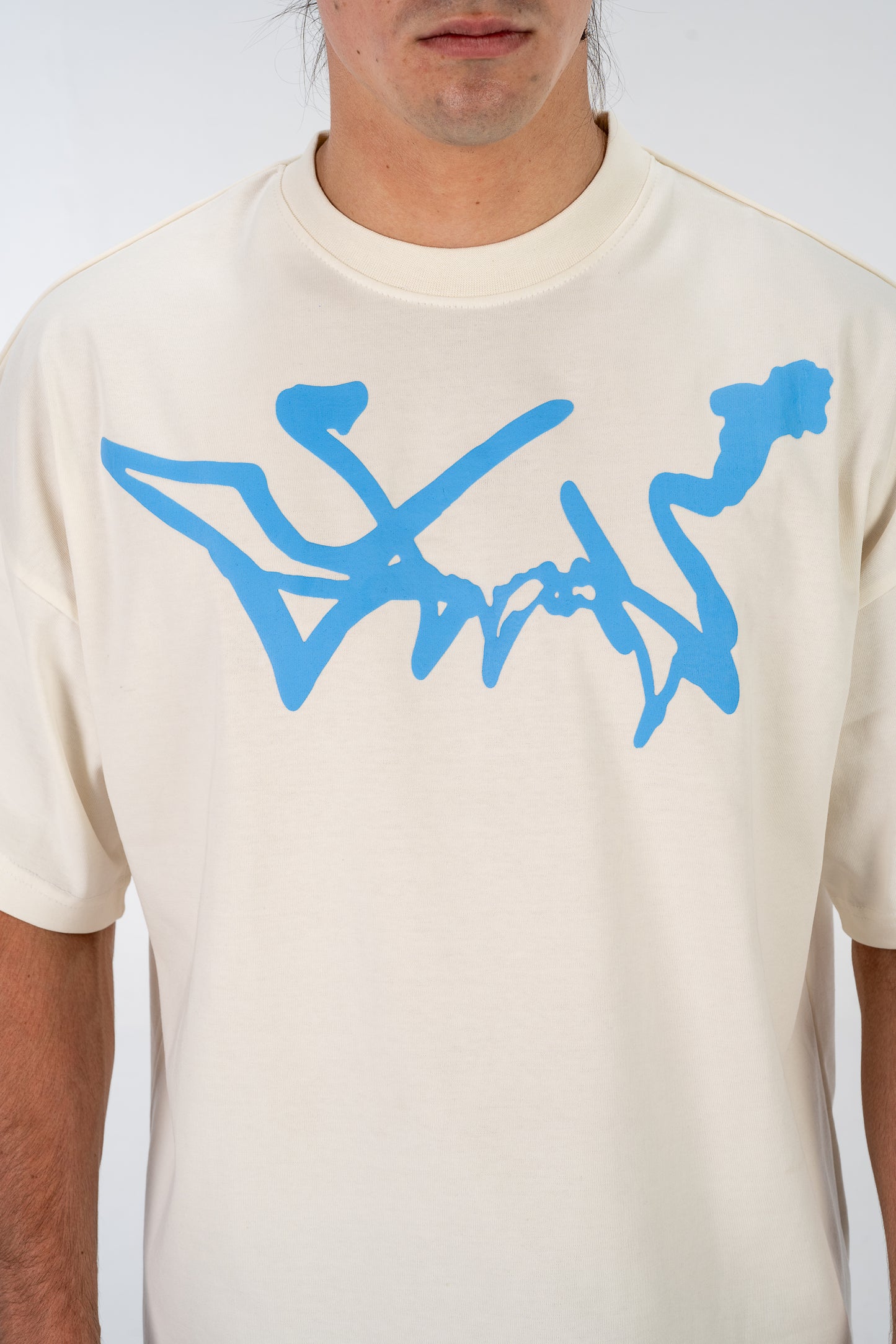 Labyrinth OG “ Oversized Tee “ Off White X Blue